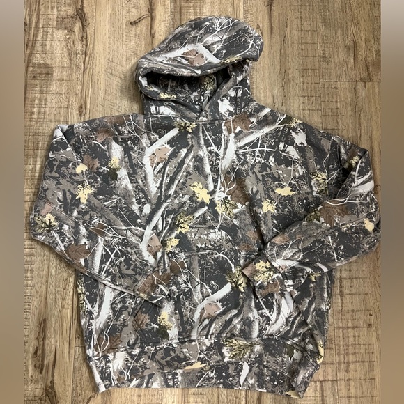 Abercrombie Essential Popover Hoodie grey camo - Picture 3 of 3